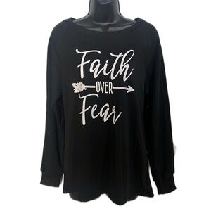 Faith Over Fear Pullover (BLACK)